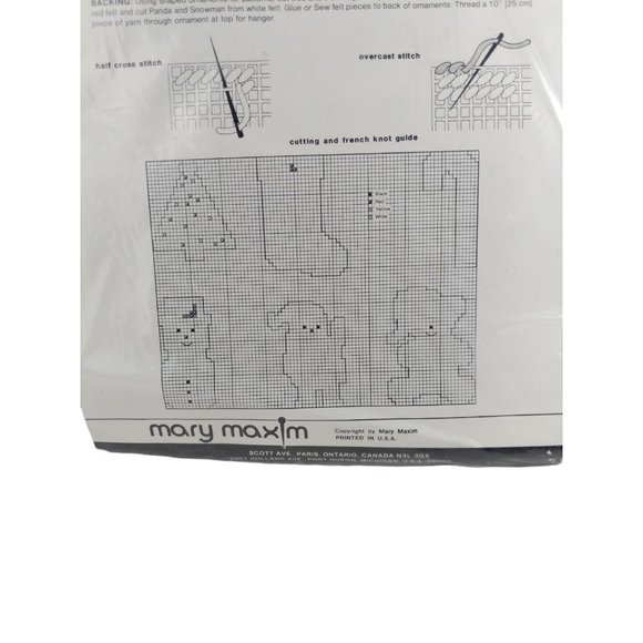 Mary Maxim Needlepoint Kit 6 Plastic Canvas Ornaments # 27001 (New) - Picture 1 of 4